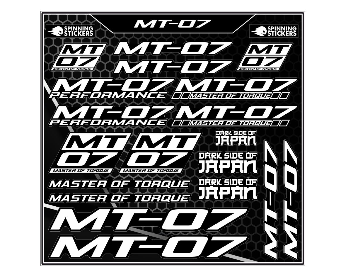 Yamaha MT 07 sticker kit
