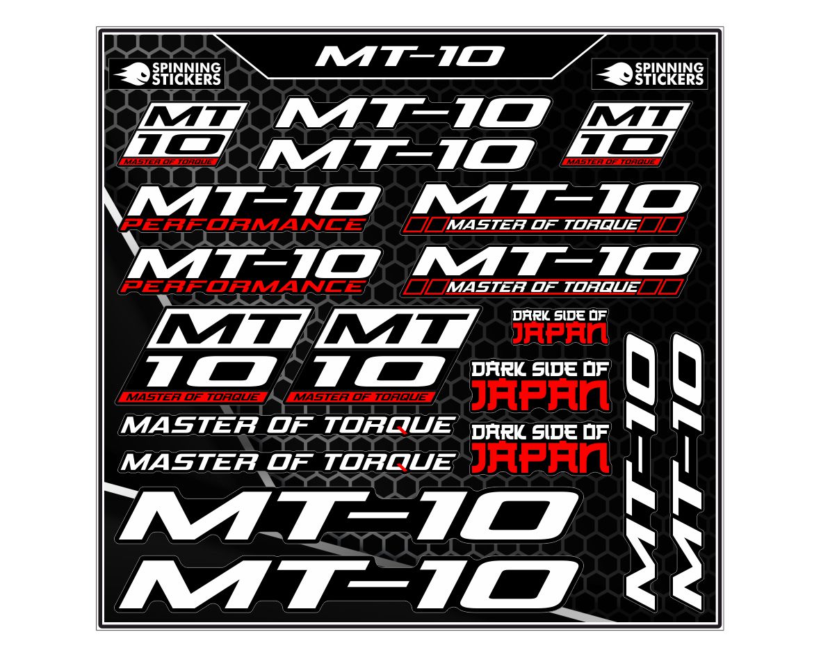 Yamaha MT 10 sticker kit
