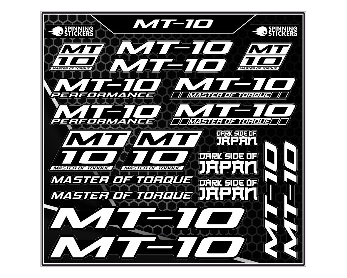 Yamaha MT 10 sticker kit