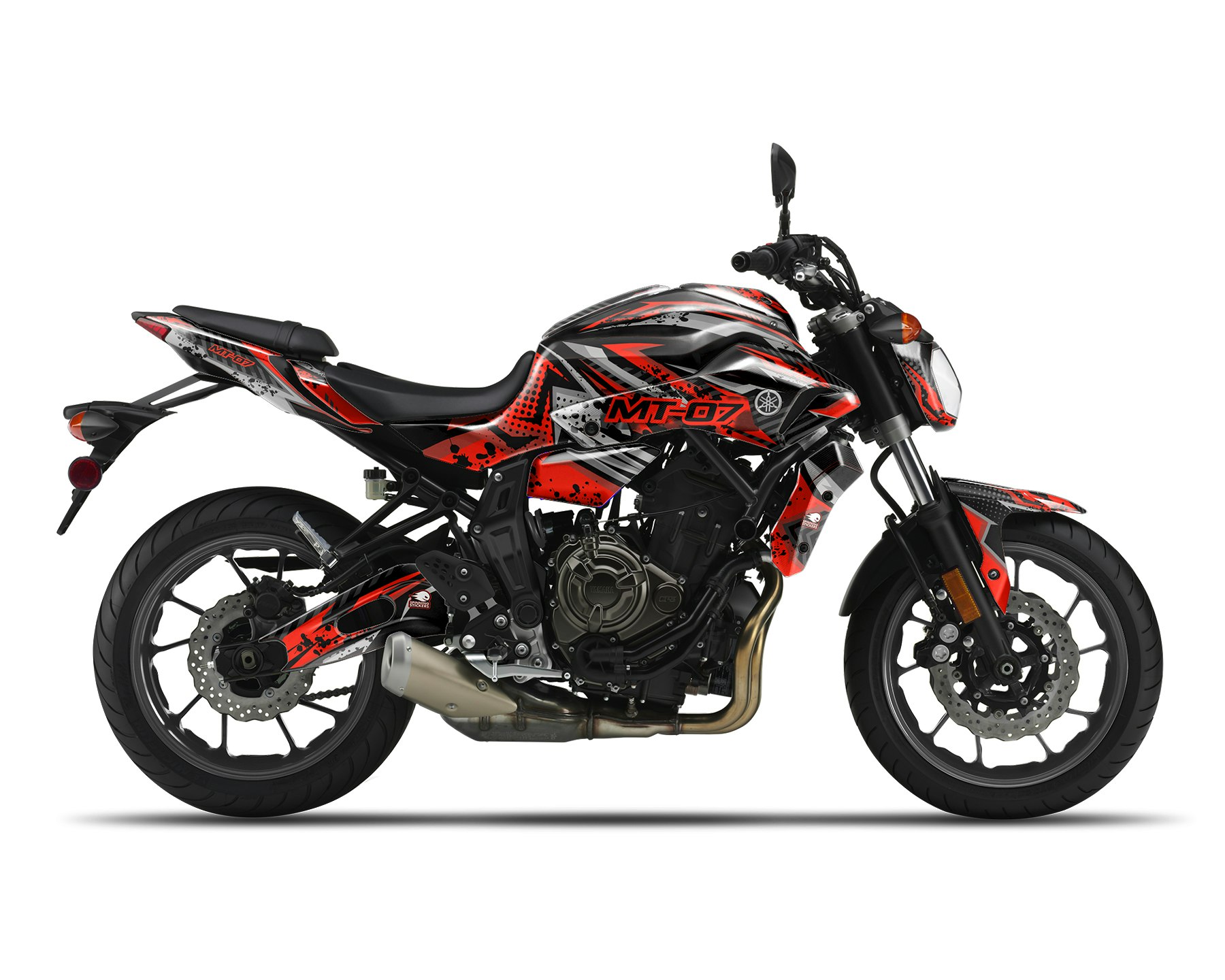 Yamaha MT 07 Graphics Kit - Wrath 2014-2023 - SpinningStickers