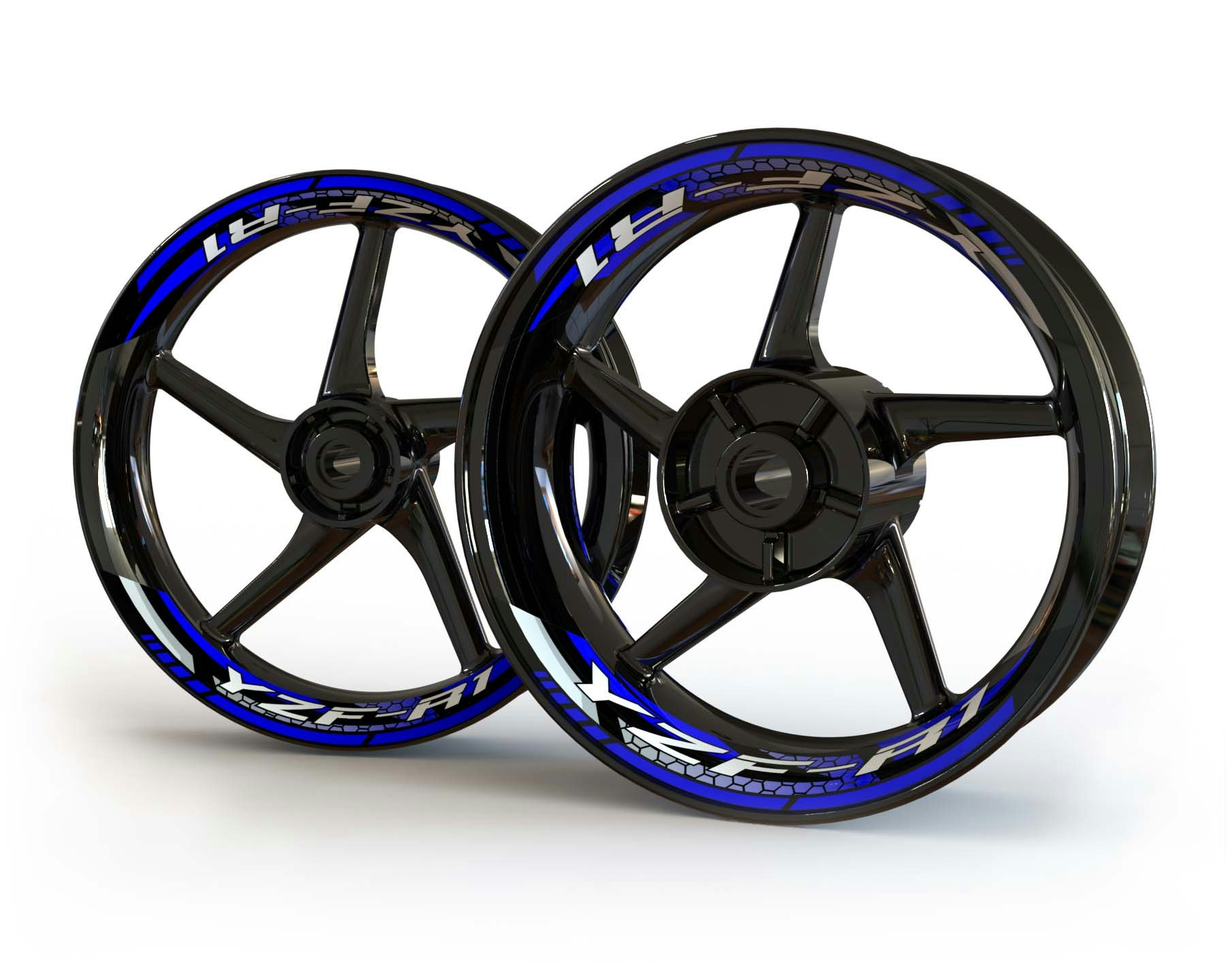 Yamaha YZF-R1 Wheel Stickers - Two Piece Design