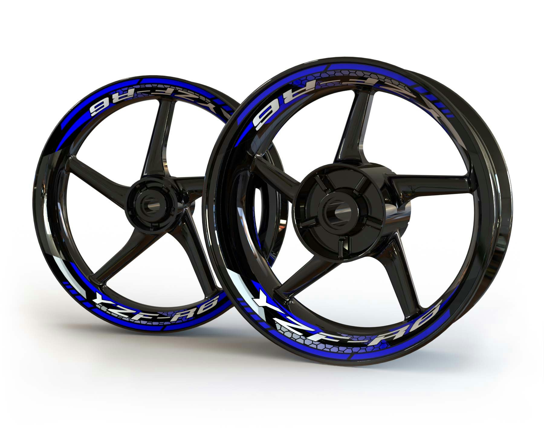 Yamaha YZF-R6 Wheel Stickers - Two Piece Design