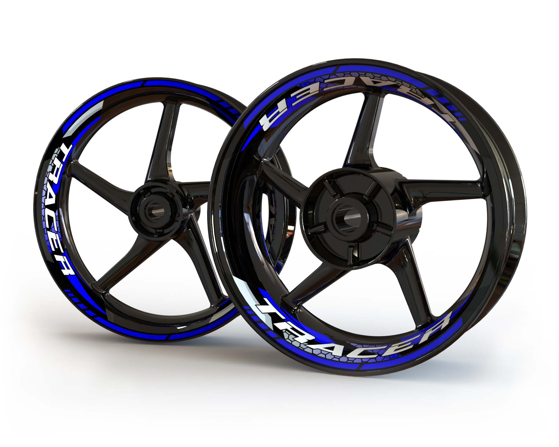 Yamaha Tracer Wheel Stickers - Two Piece Design