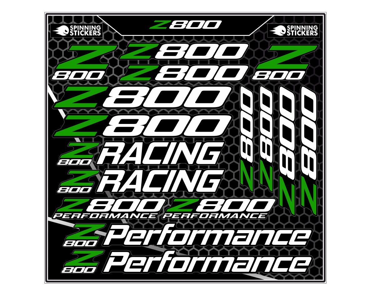 Kit d'autocollants Z800 - SpinningStickers | Autocollants de jante de moto