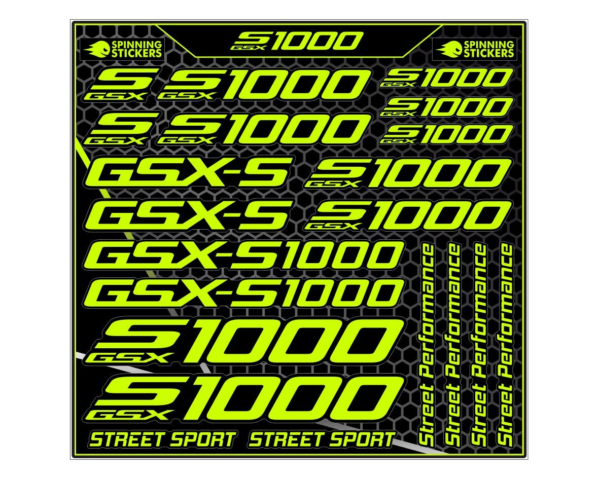 Suzuki GSXS 1000 sticker kit - SpinningStickers | #1 Motorcycle &  Powersport Graphics