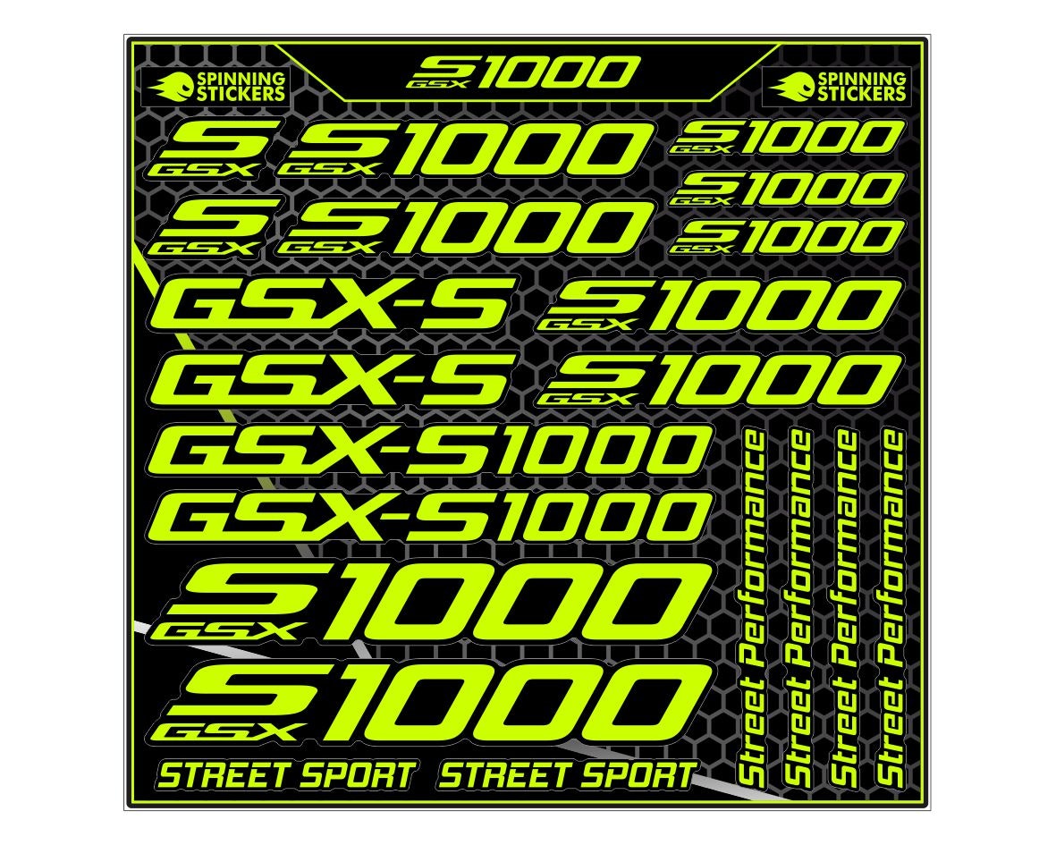 Suzuki GSXS 1000 sticker kit