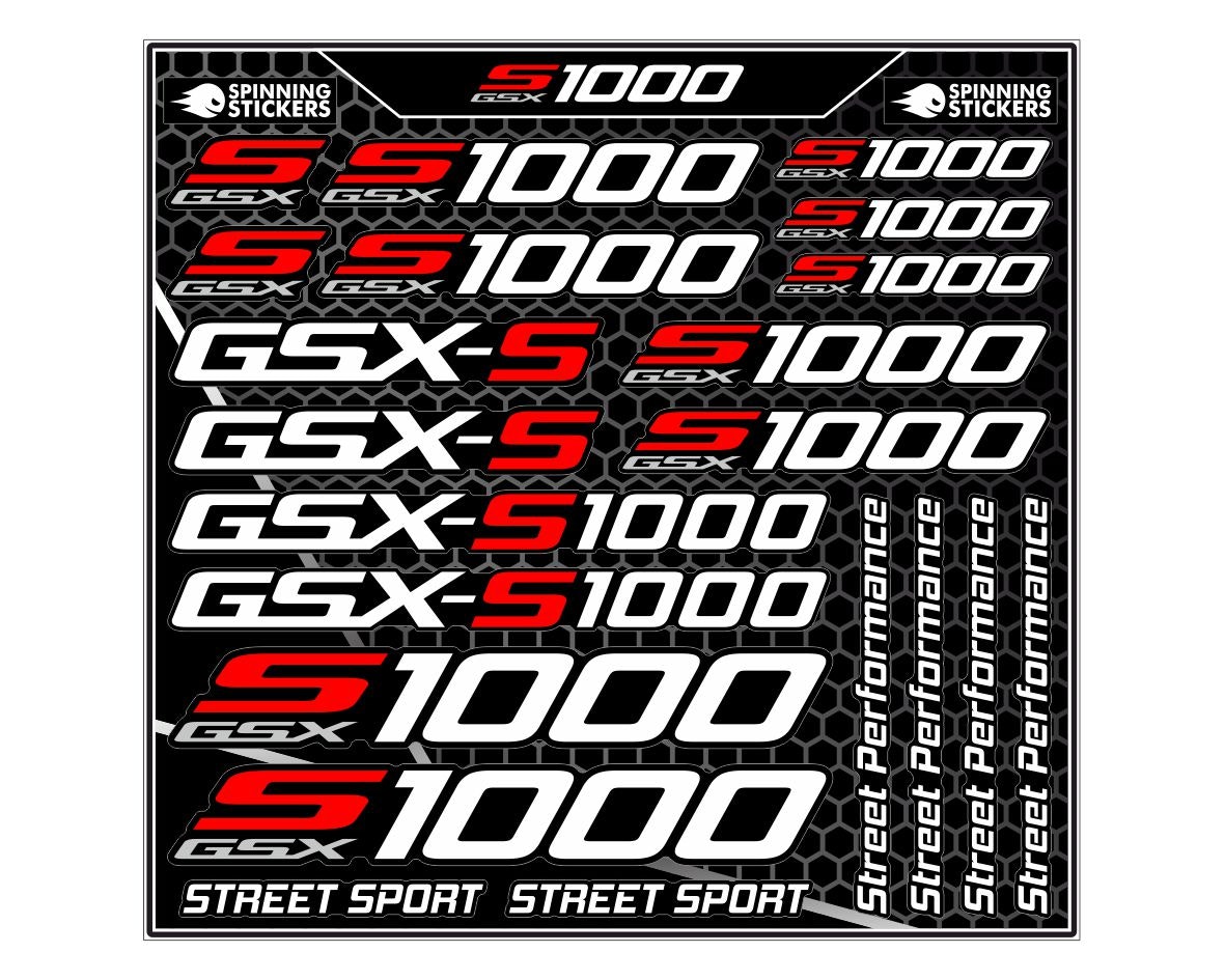 Suzuki GSXS 1000 sticker kit - SpinningStickers
