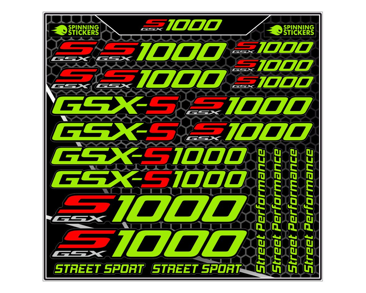 Suzuki GSXS 1000 sticker kit
