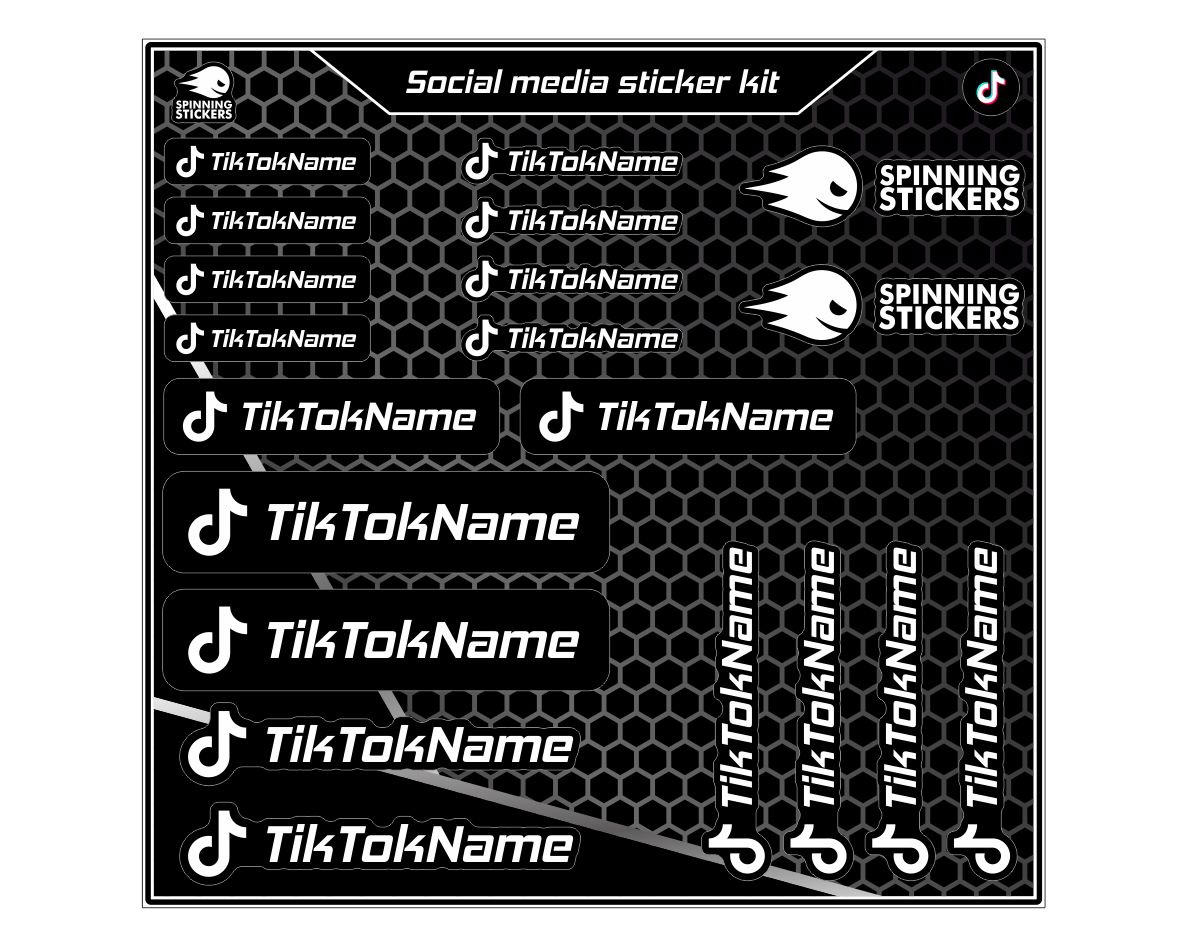 TikTok Social Media Sticker kit