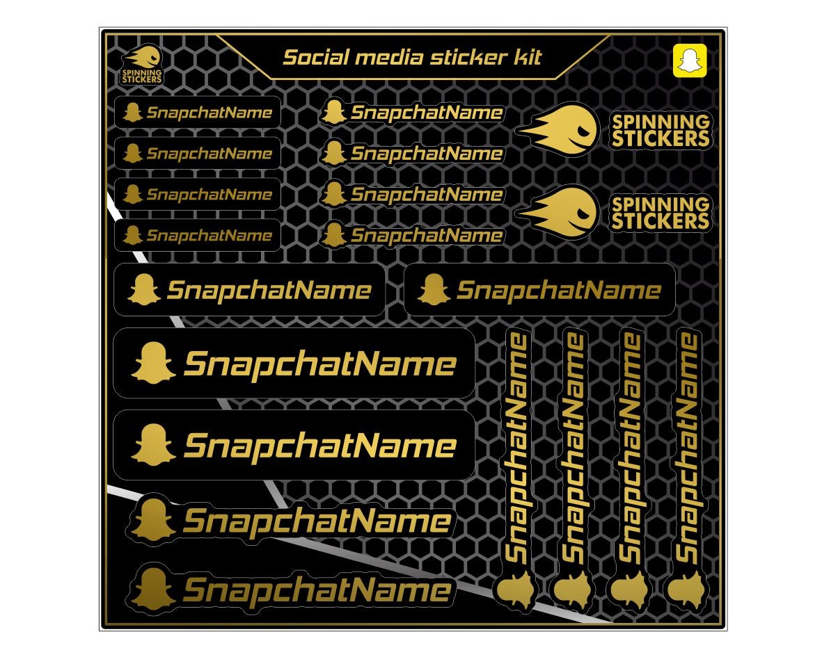 Kit de pegatinas de redes sociales de Snapchat