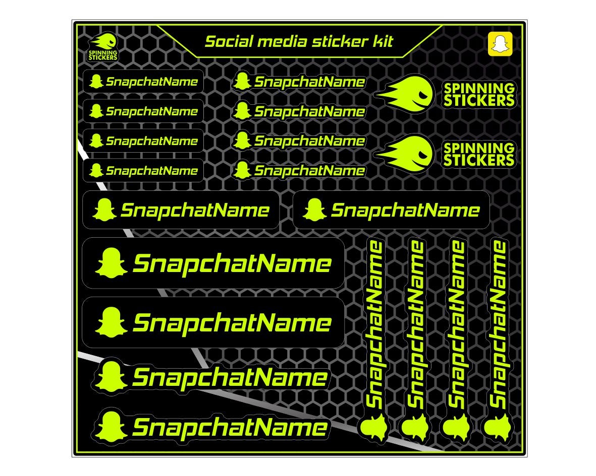 Snapchat Social Media Sticker-Kit