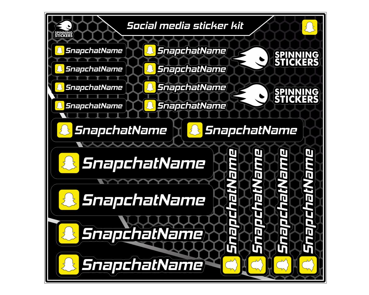 Snapchat Social Media Sticker kit