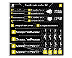 Kit d'autocollants pour réseaux sociaux Snapchat