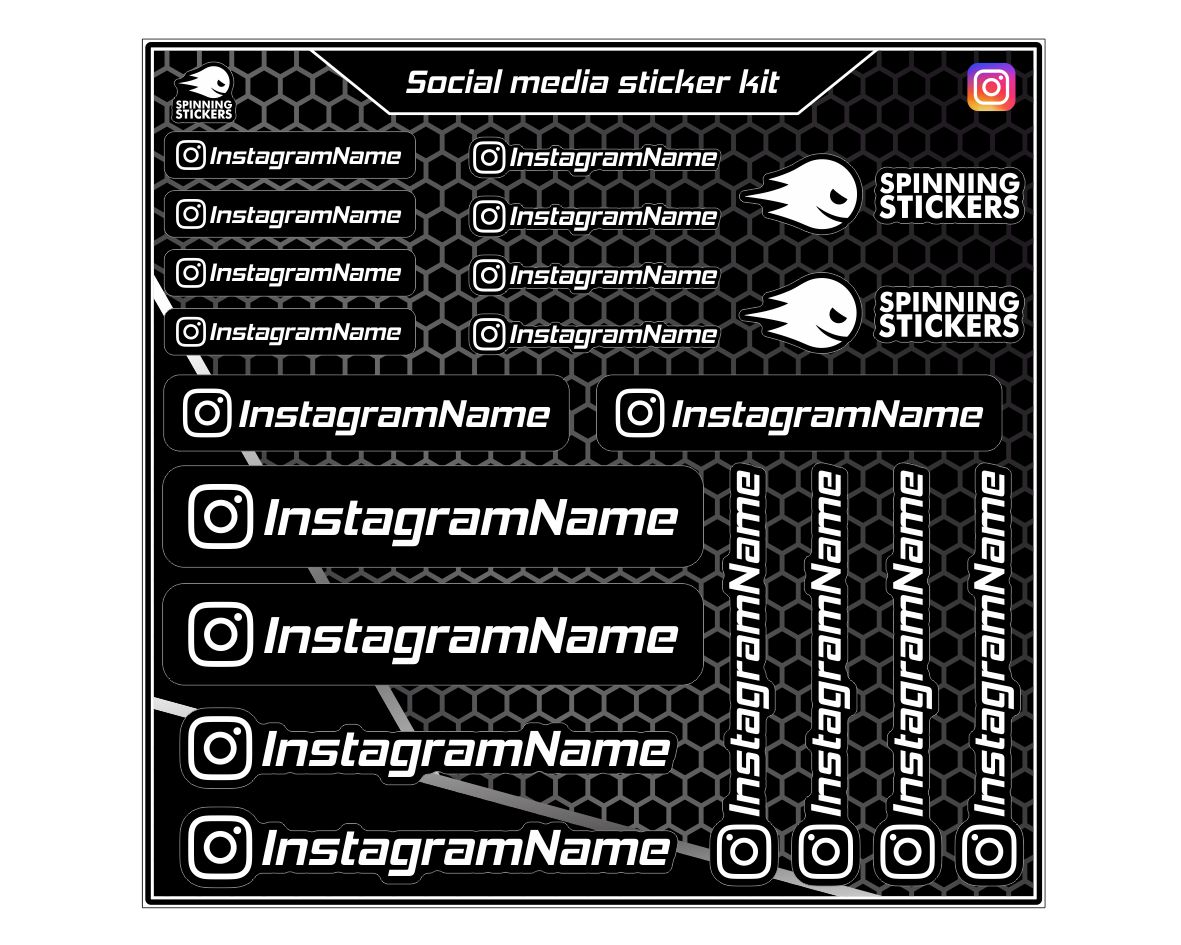 Instagram Social Media Sticker kit