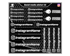 Kit d'autocollants pour réseaux sociaux Instagram