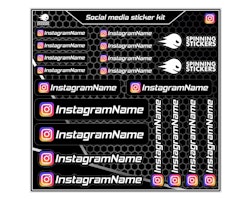 Instagram Social Media Aufkleber-Kit