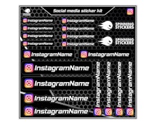 Kit di adesivi per social media Instagram