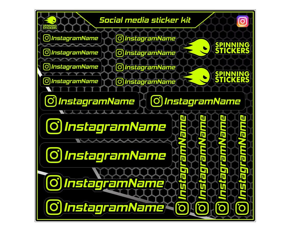 Instagram Dekalark med ditt namn