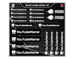 Kit de pegatinas de redes sociales de YouTube