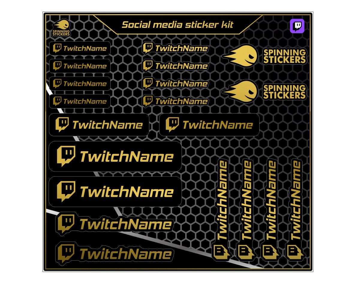 Twitch Social Media Sticker-Kit