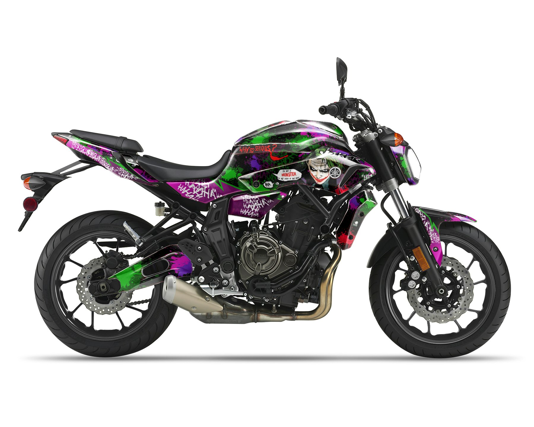 Yamaha MT 07 Graphics Kit - "Joker" 2014-2023 - SpinningStickers | #1  Motorcycle & Powersport Graphics