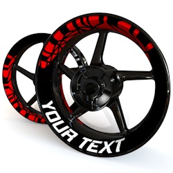 "Your Text" Low Poly Wheel Stickers - Premium Design