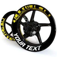 "Your Text" Wheel Stickers - "Low Poly"