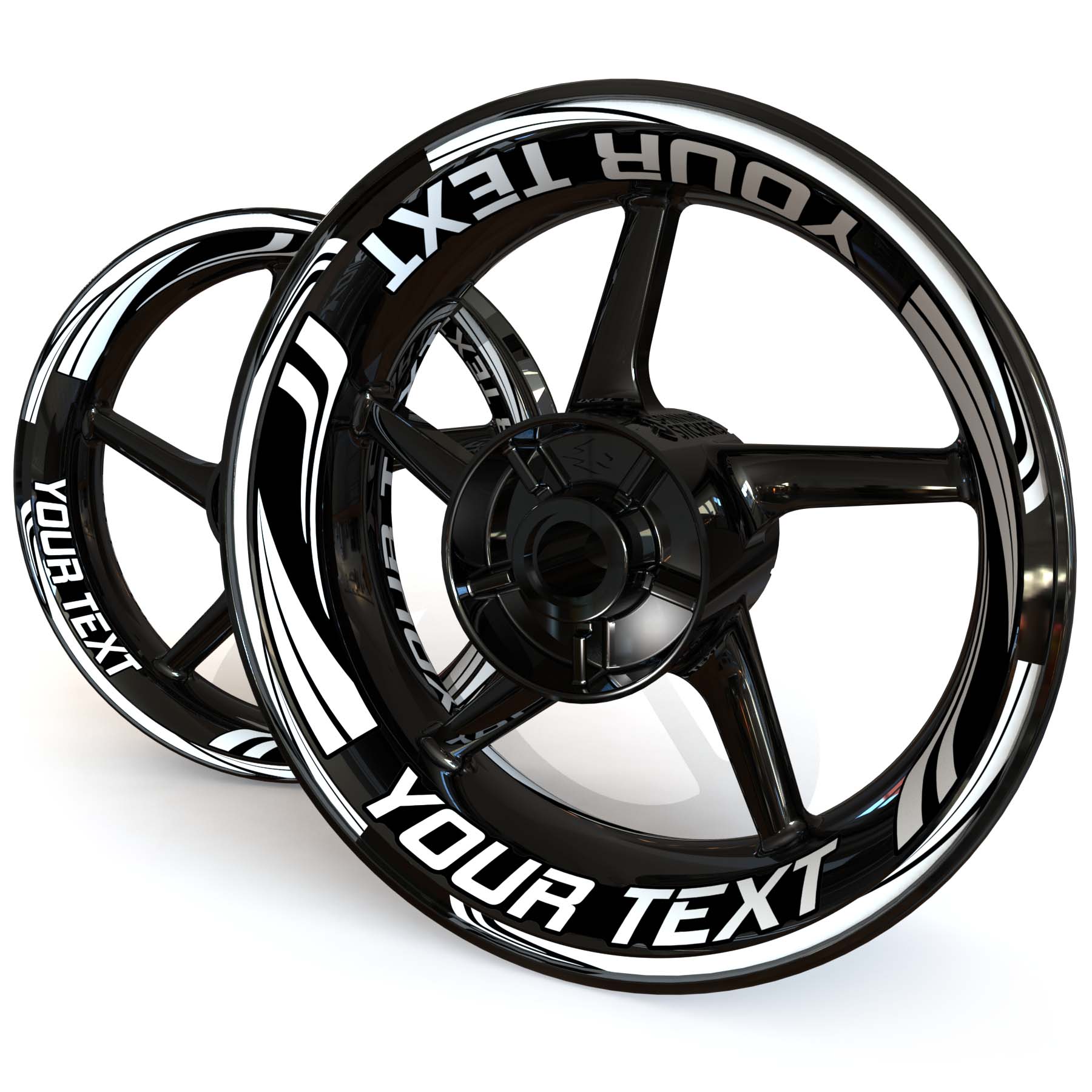"Your Text" Wheel Stickers - Plus Design