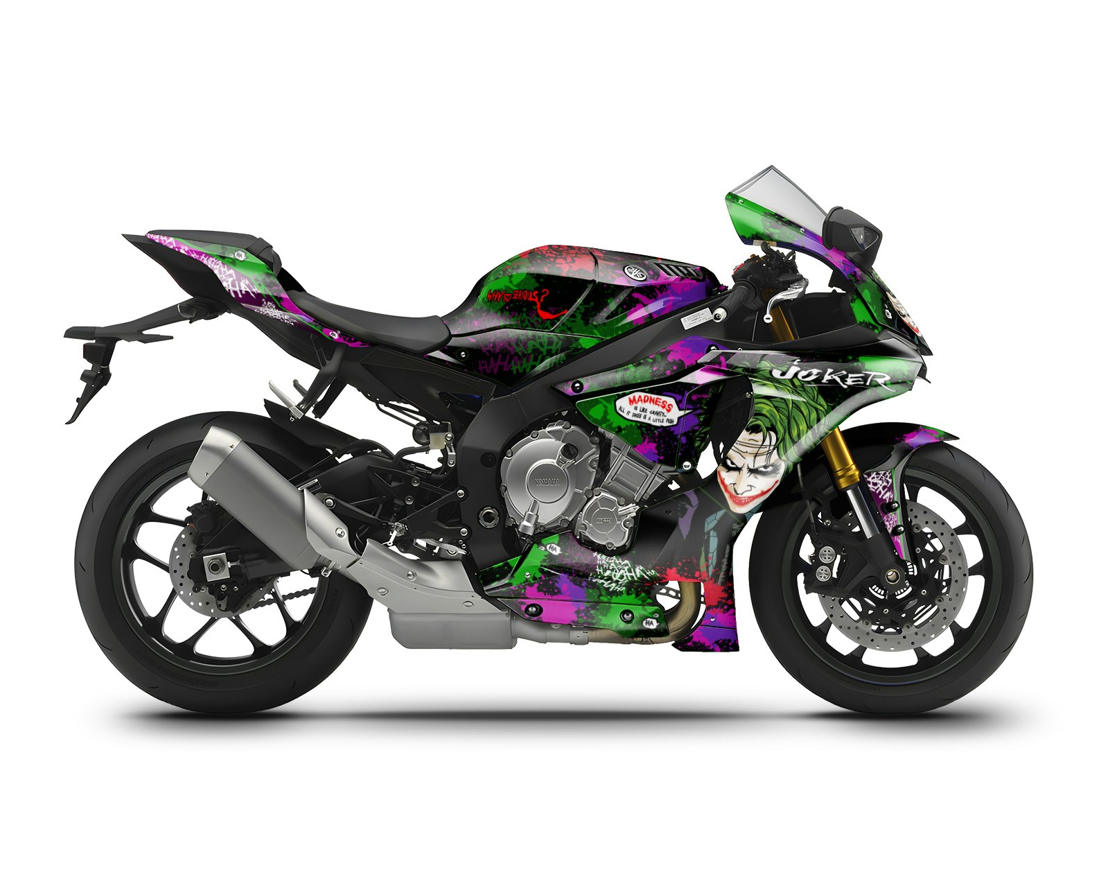 Yamaha R1 Graphics Kit - "Joker" 2015-2023 - SpinningStickers | #1  Motorcycle & Powersport Graphics