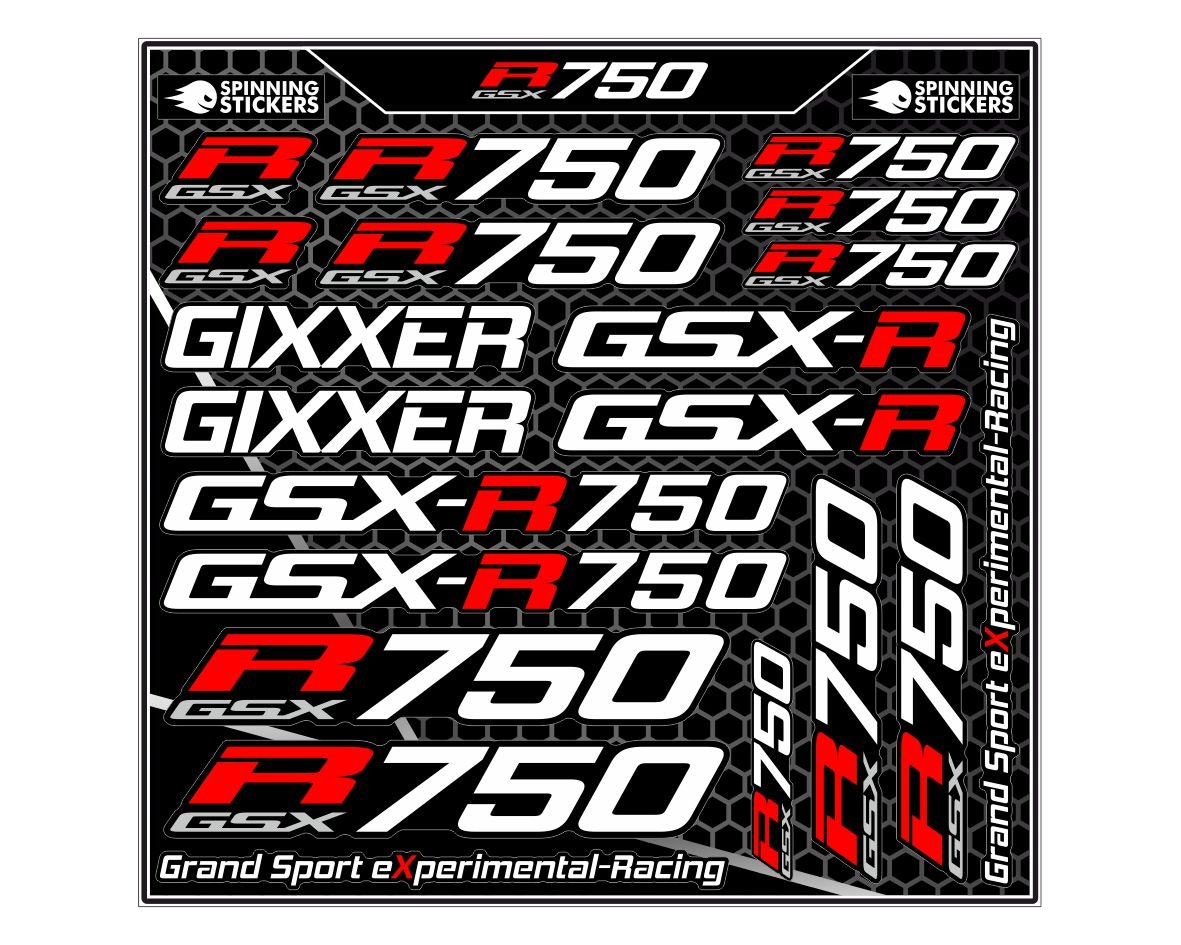 Suzuki GSXR 750 sticker kit - SpinningStickers | #1 Motorcycle & Powersport  Graphics