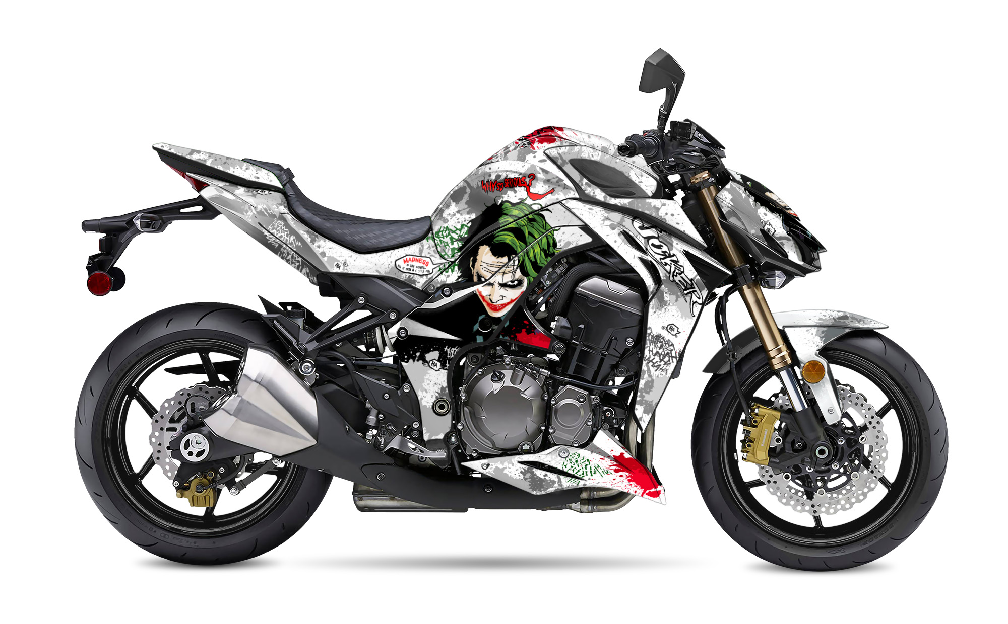 Kawasaki Z1000 Graphics Kit - "Joker" 2010-2020