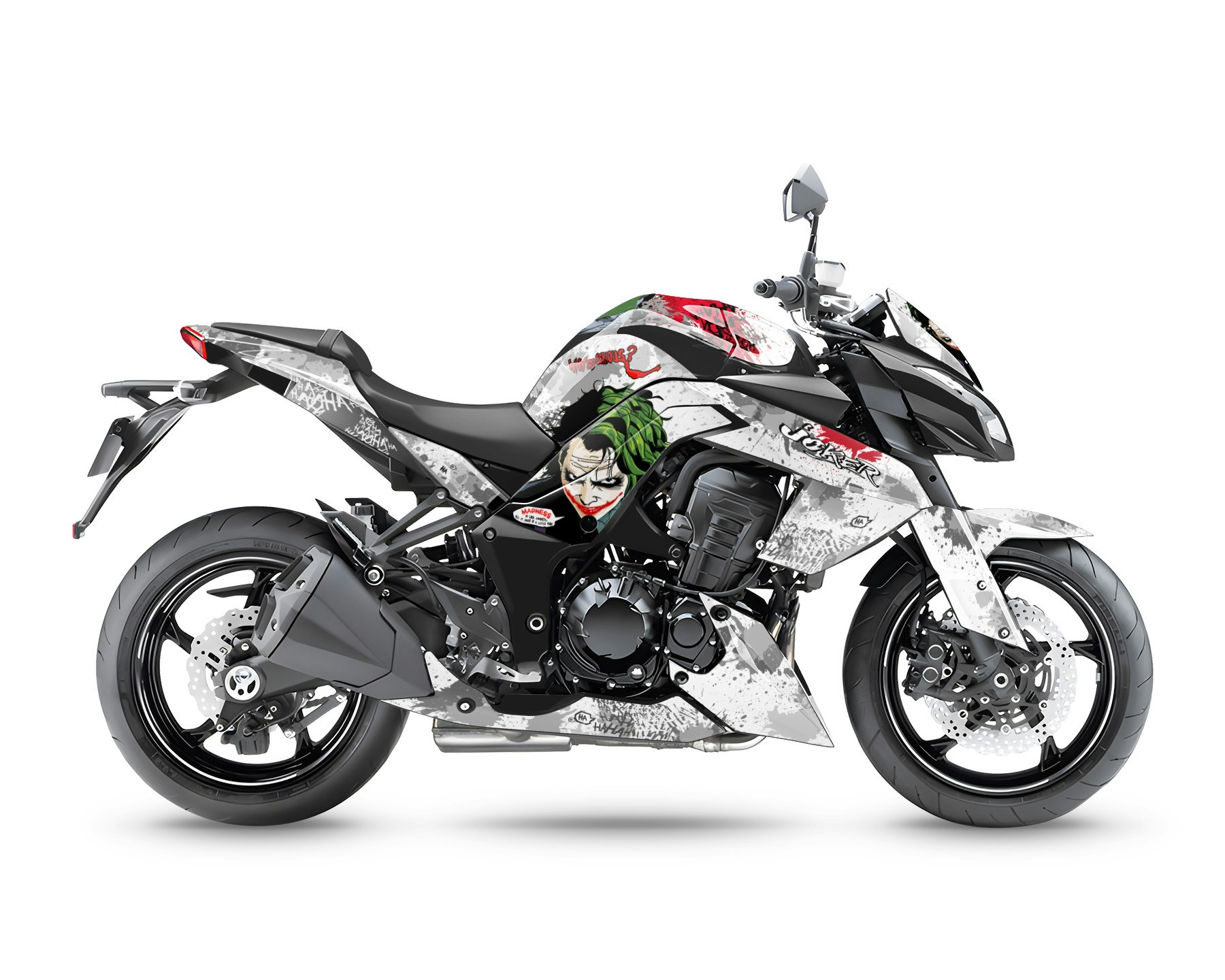 Kawasaki Z1000 Graphics Kit - "Joker" 2010-2020 - SpinningStickers | The  Best Motorcycle Rim Stickers