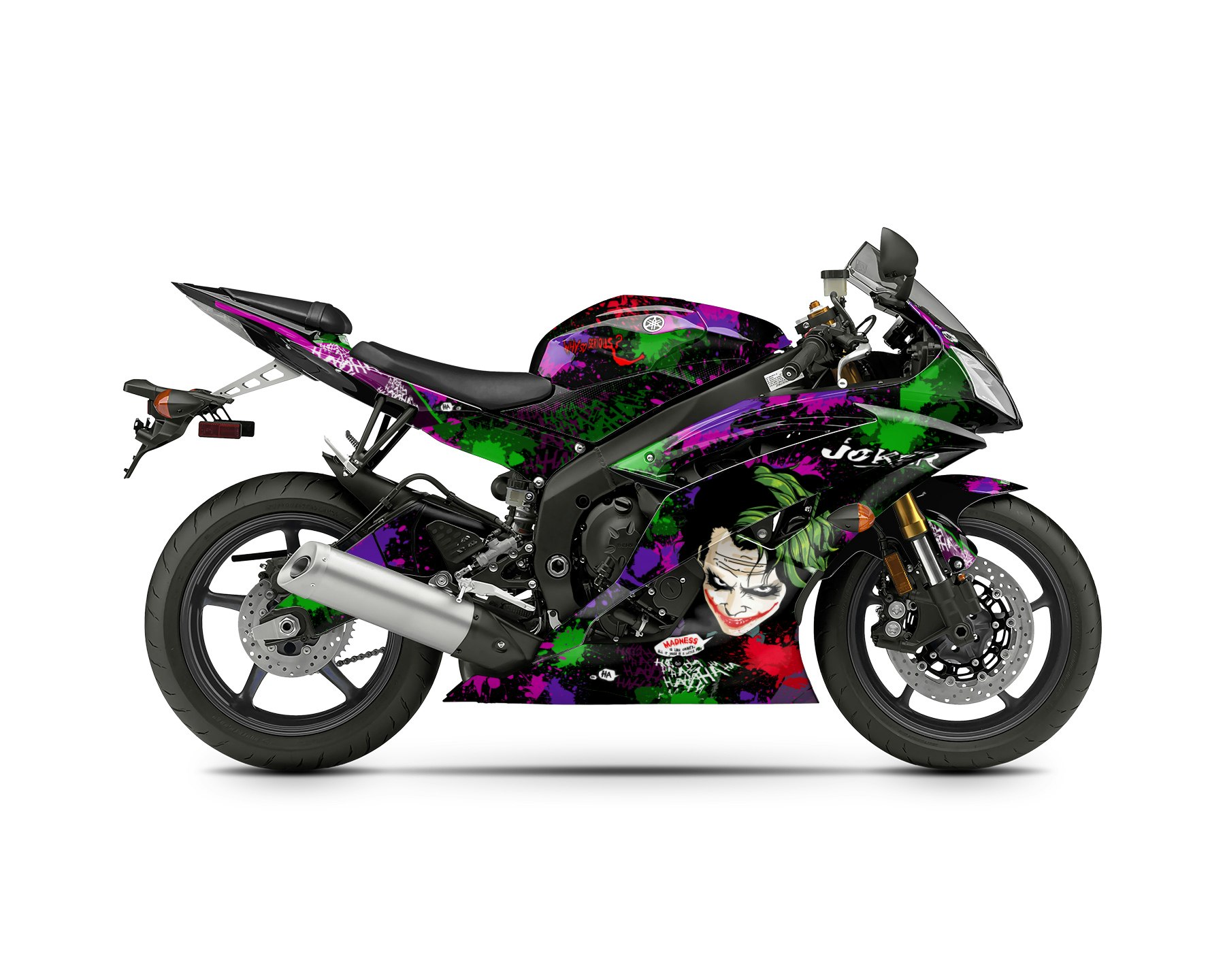 Yamaha YZF-R6 Graphics Kit "Joker" 2008-2021 - SpinningStickers | #1  Motorcycle & Powersport Graphics