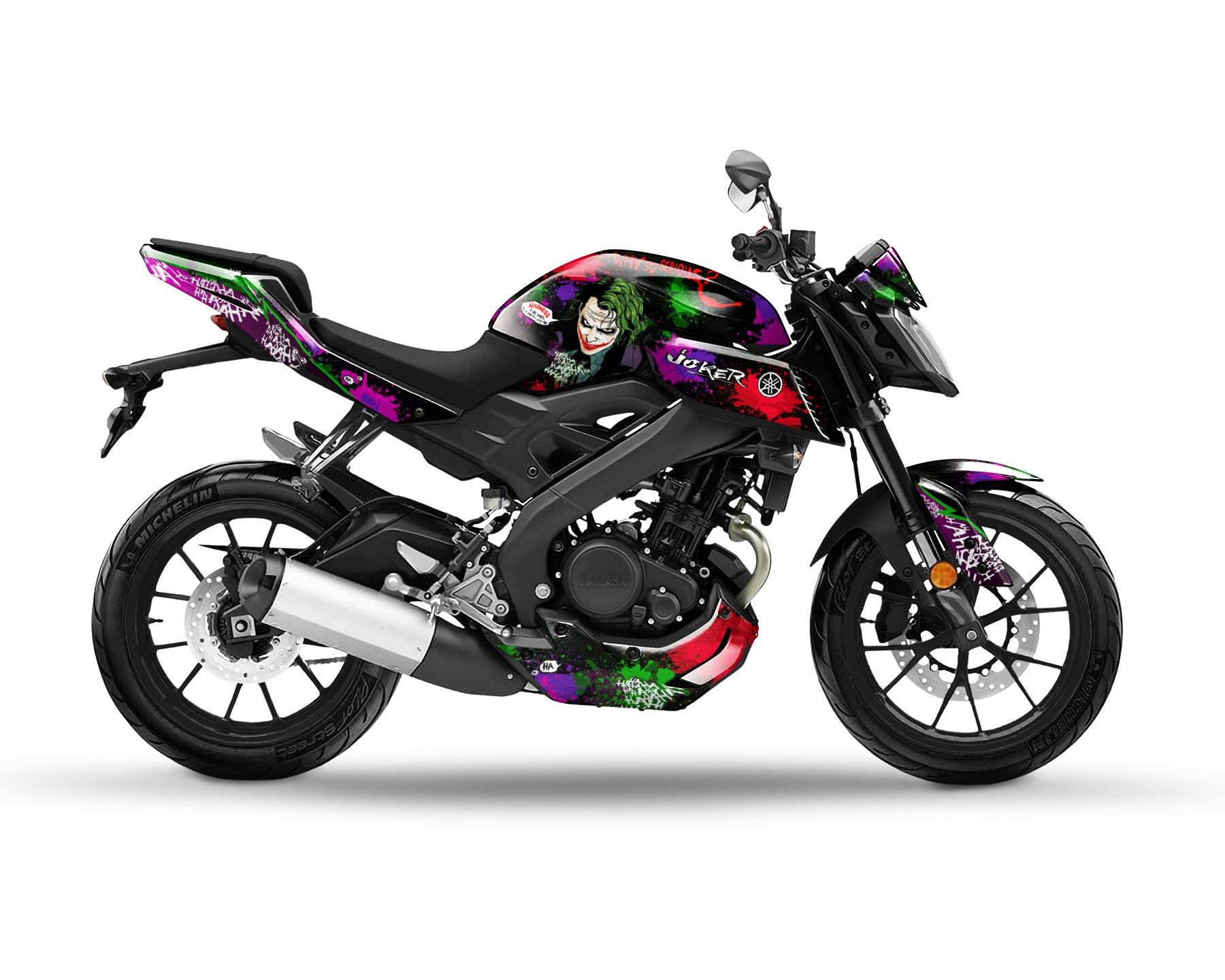 Yamaha MT 125 Grafikkit - "Joker" 2014-2019 - SpinningStickers | Die besten  Motorrad Felgenaufkleber