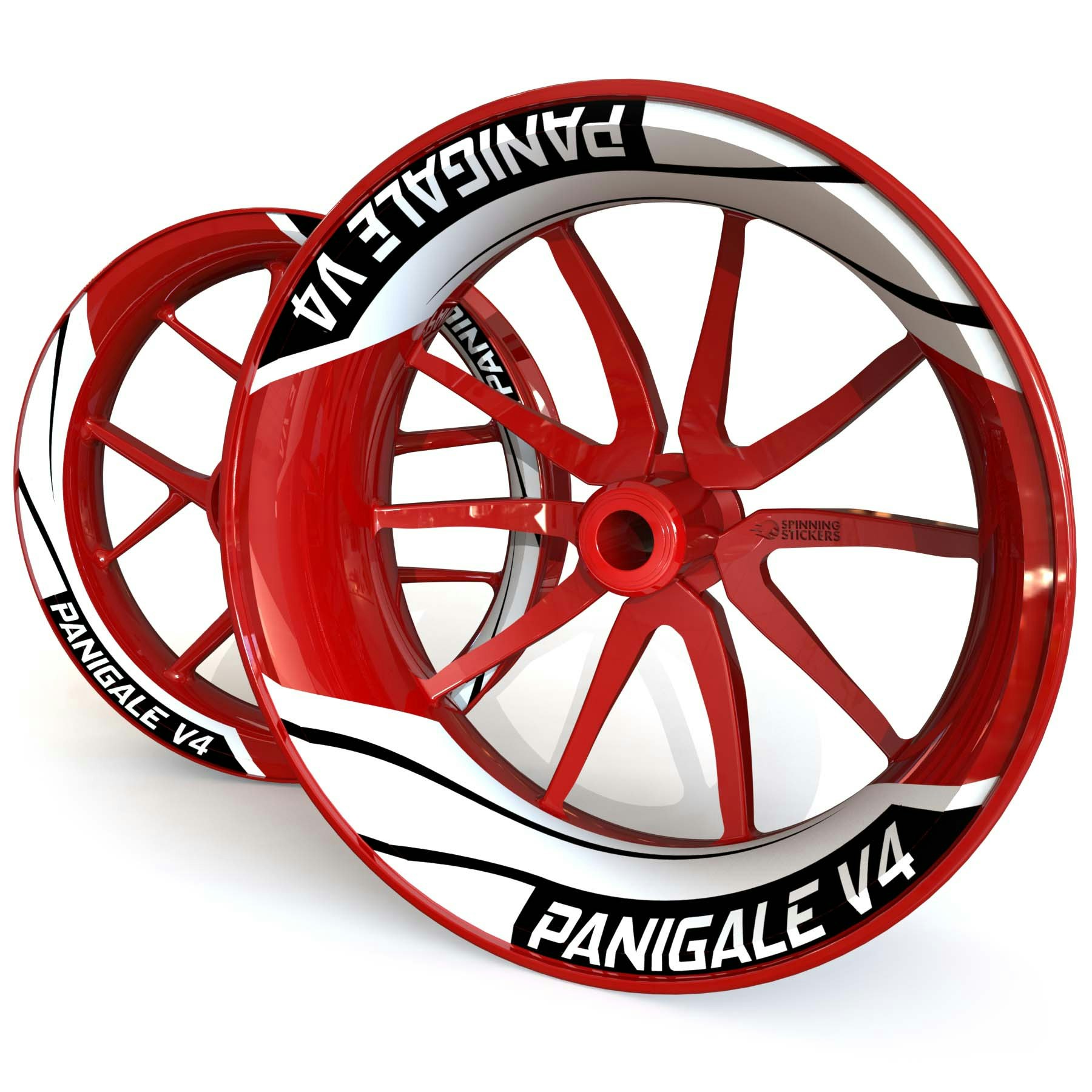 Adesivi per ruote Ducati Panigale V4 - Design a due pezzi