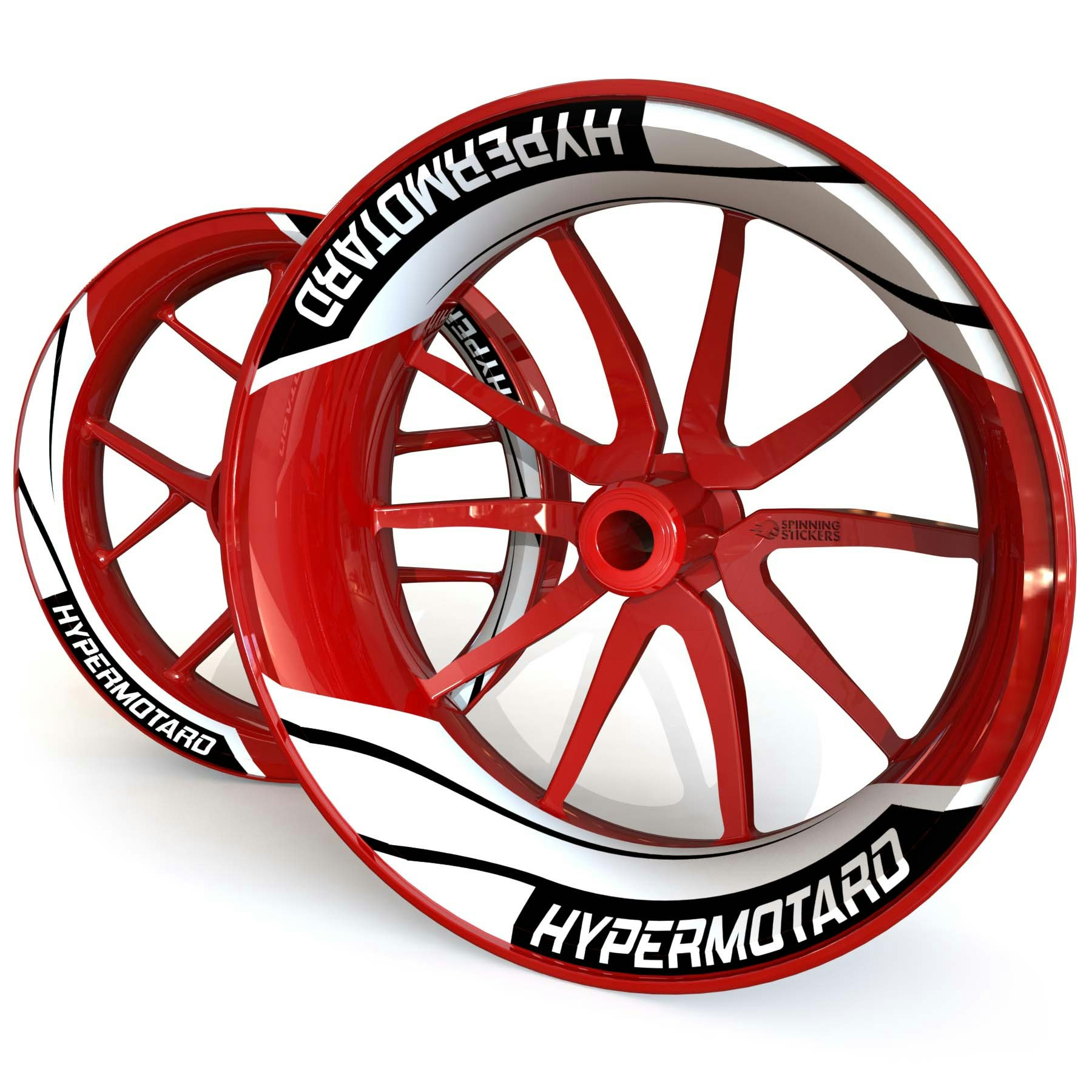 Wheel Stickers 2-piece for Ducati Hypermotard - SpinningStickers | #1  Motorcycle & Powersport Graphics