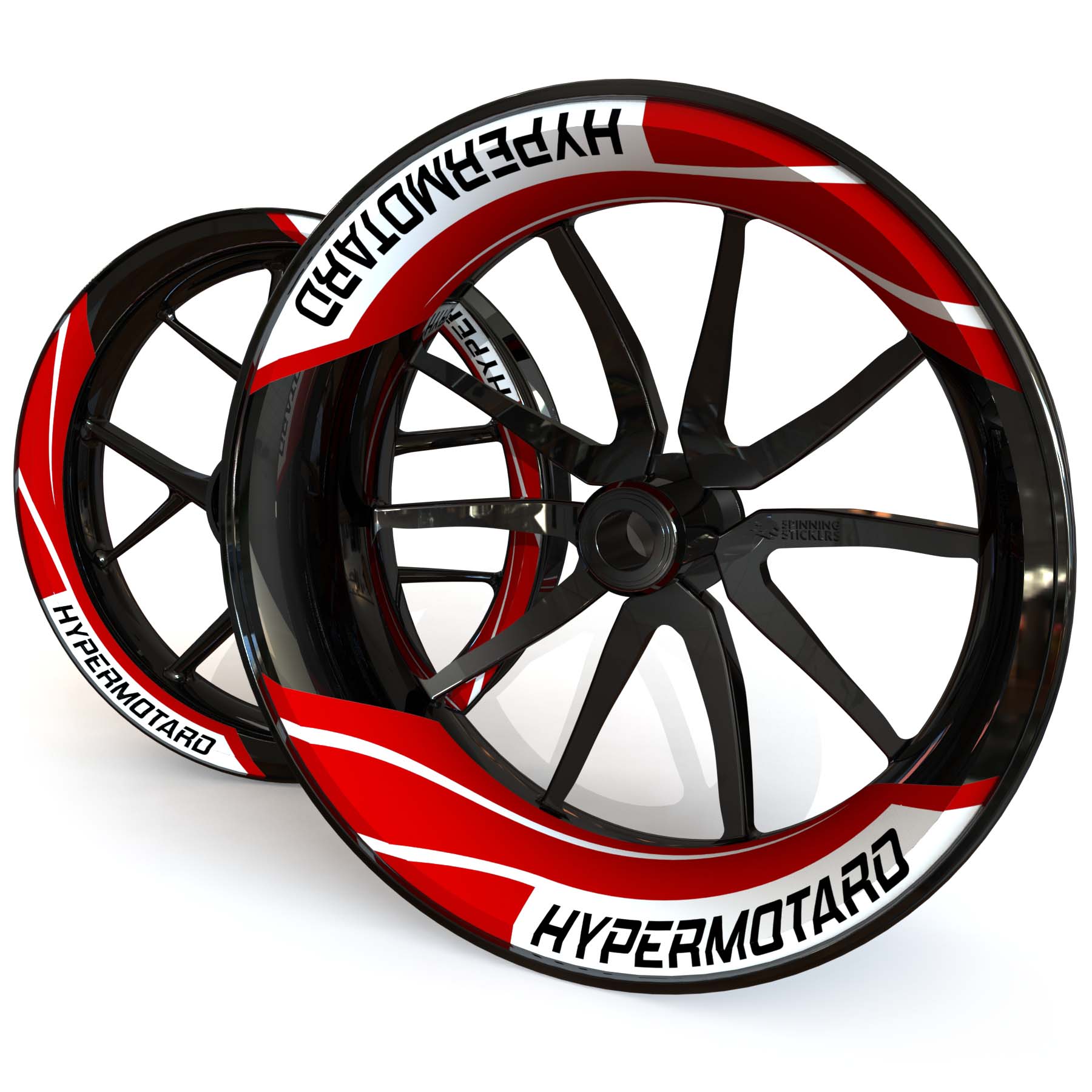 Ducati Hypermotard Wheel Stickers kit - Two Piece Design