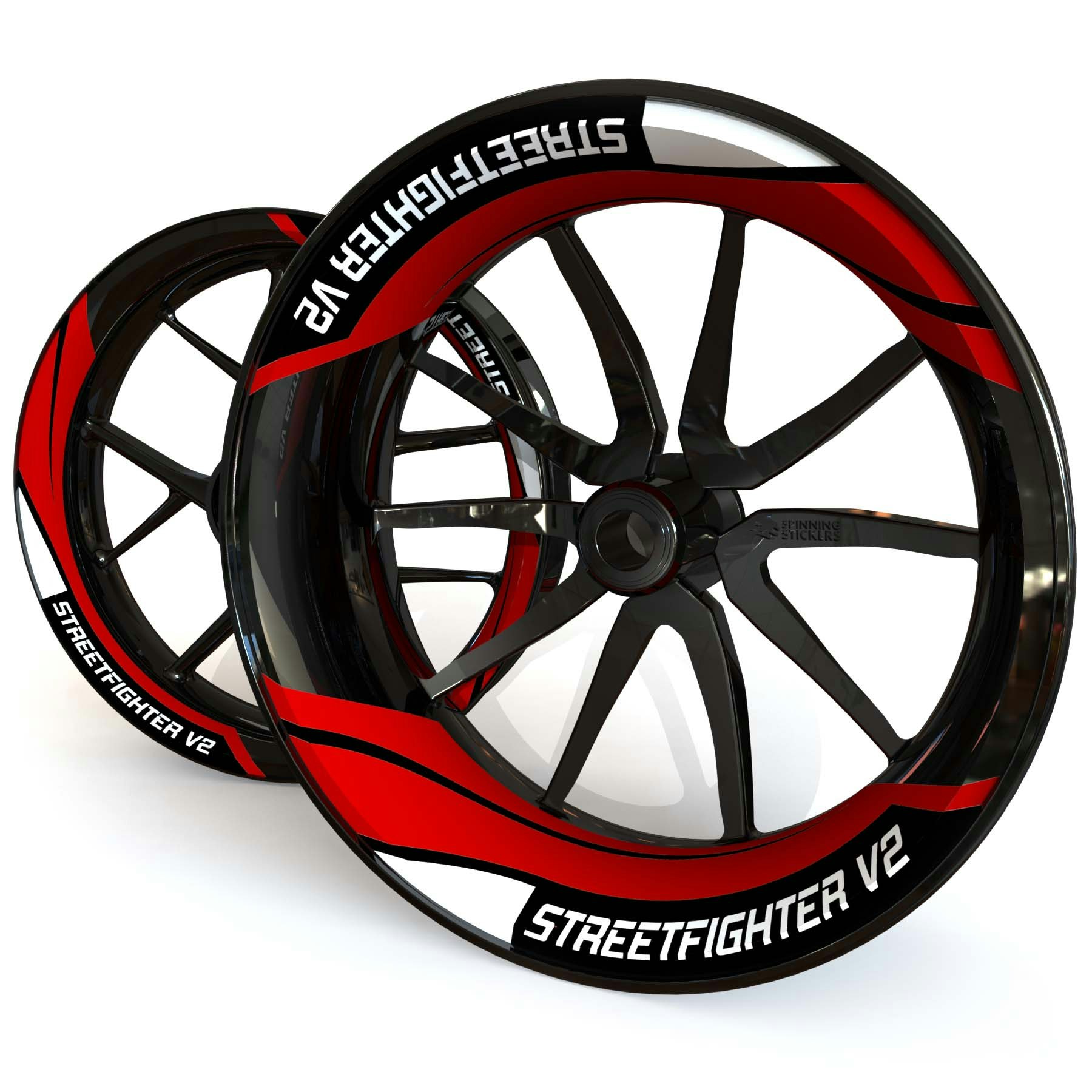 Ducati Streetfighter V2 Wheel Stickers kit - Two Piece Design