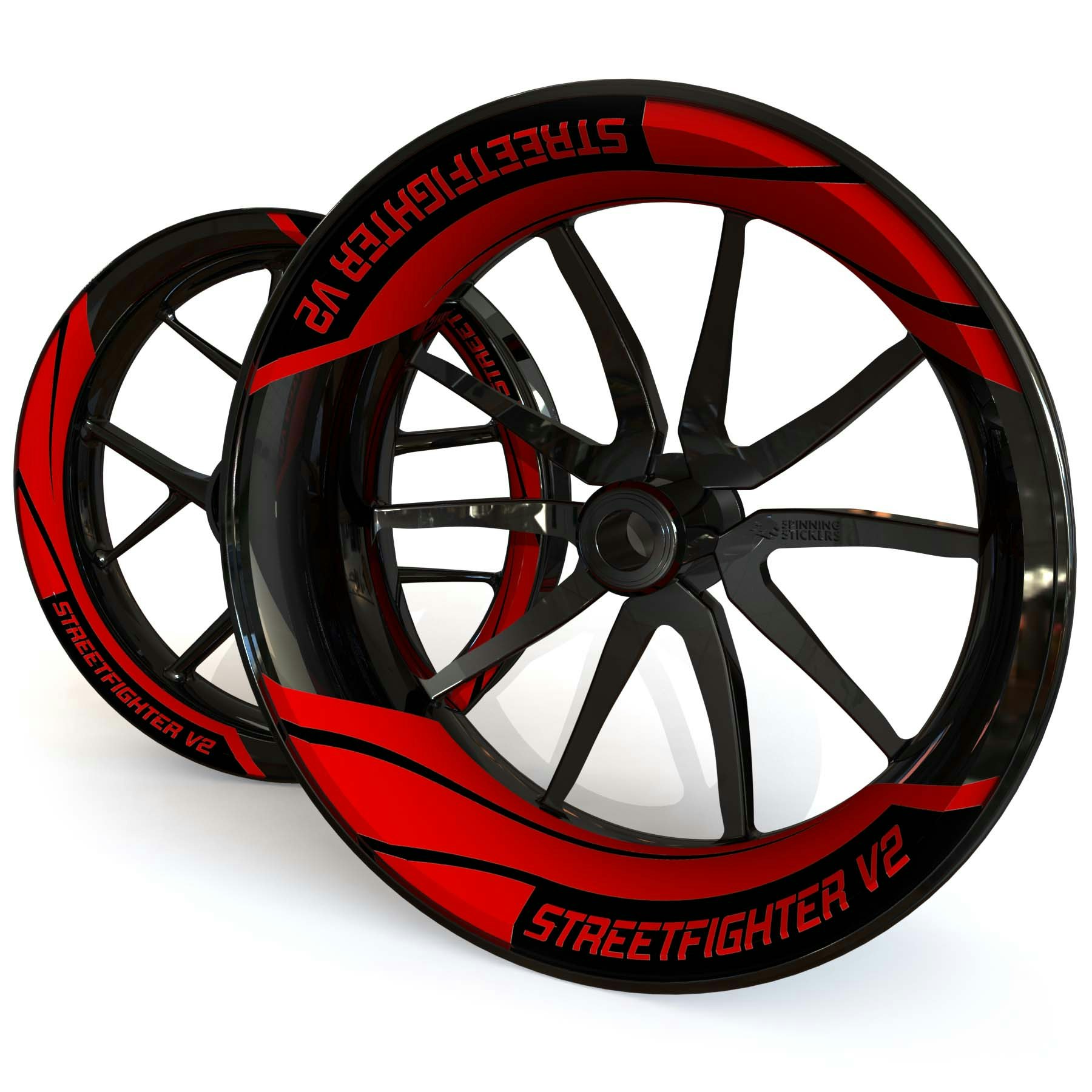 Ducati Streetfighter V2 Wheel Stickers kit - Two Piece Design