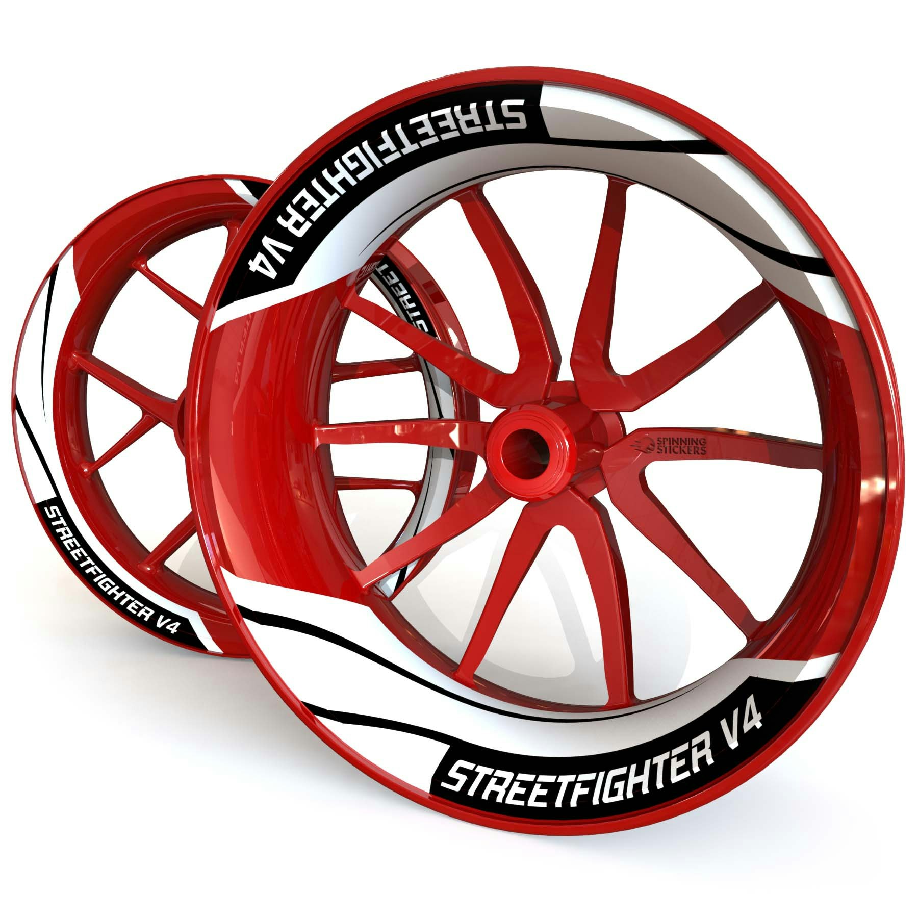 Streetfighter V4 Wheel Stickers - "Tritone"