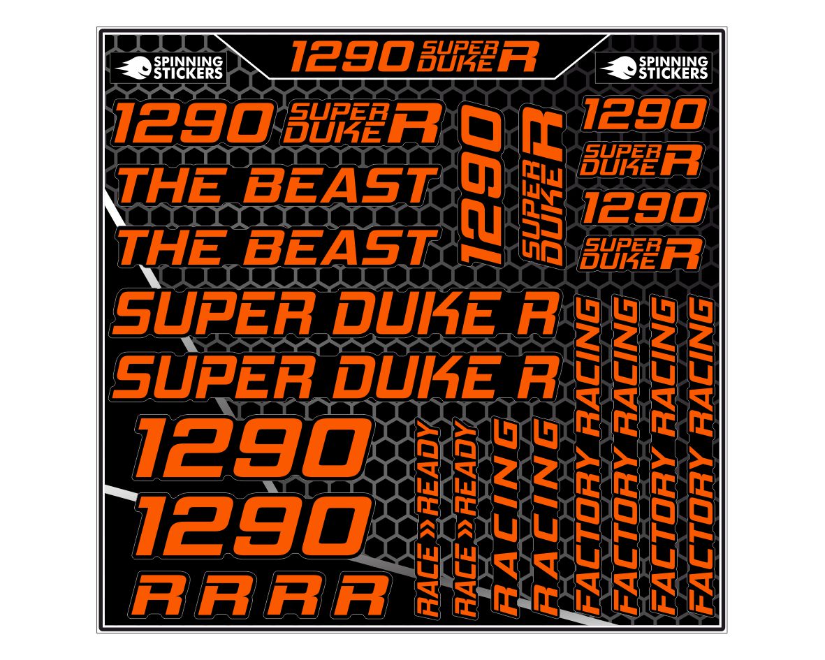 KTM 1290 Super Duke R sticker kit