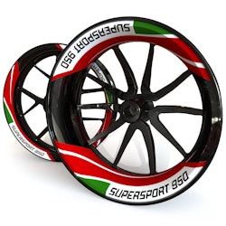 Ducati SuperSport 950 Wheel Stickers kit - Two Piece Design