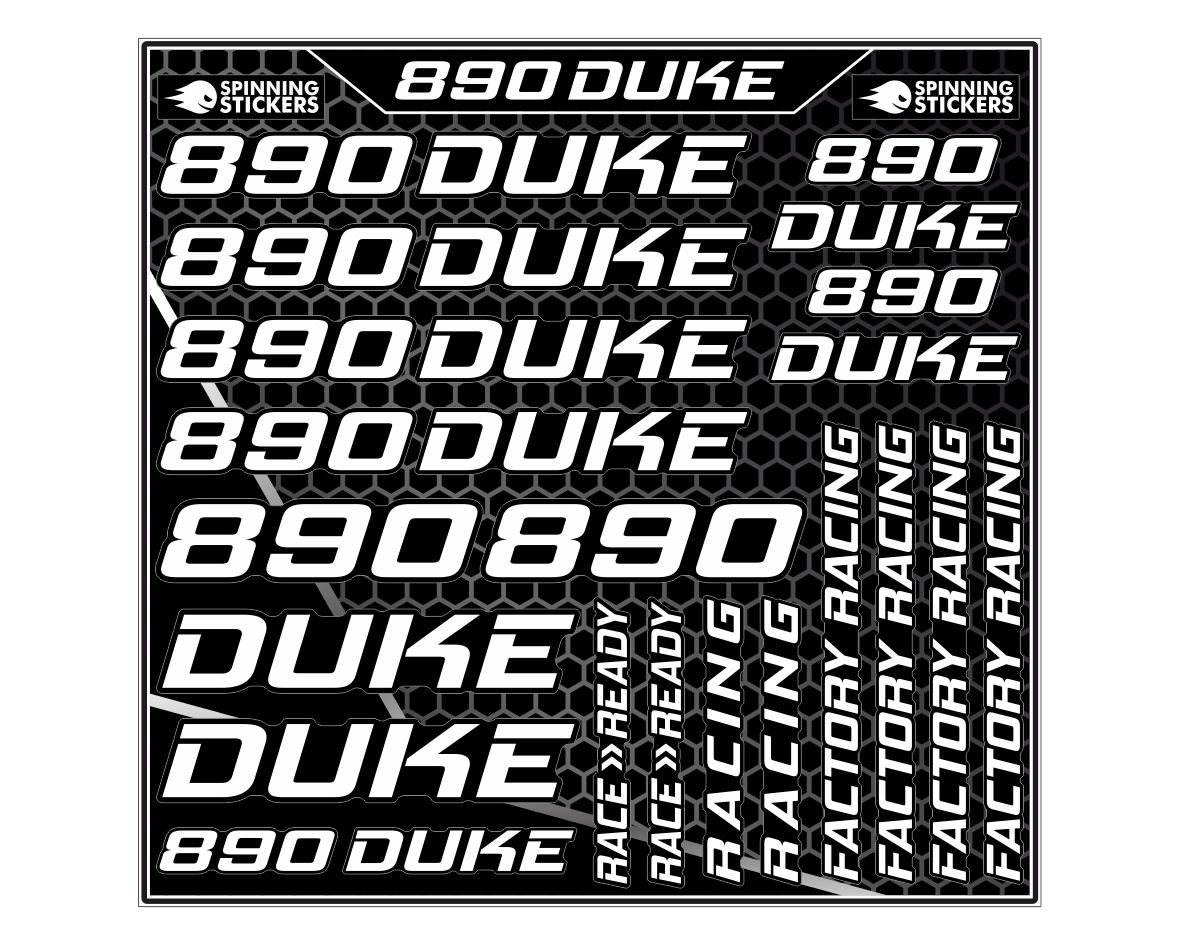 KTM 890 Duke sticker kit