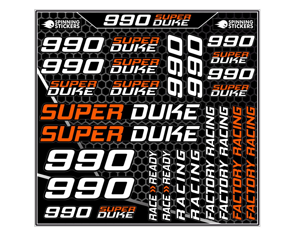 KTM 990 Super Duke sticker kit