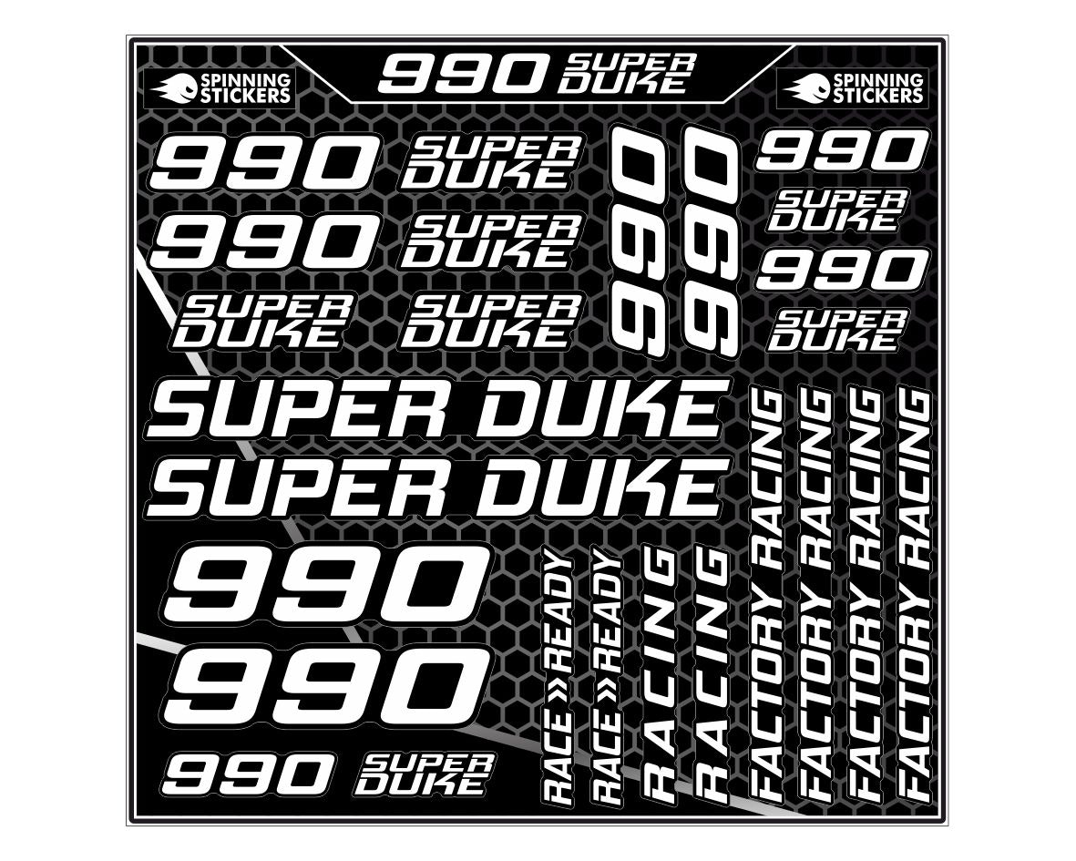 Kit adesivi KTM 990 Super Duke - SpinningStickers