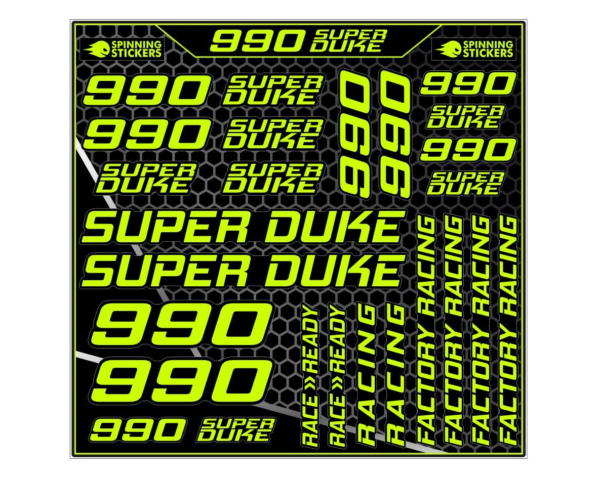 990 Super Duke Stickerset