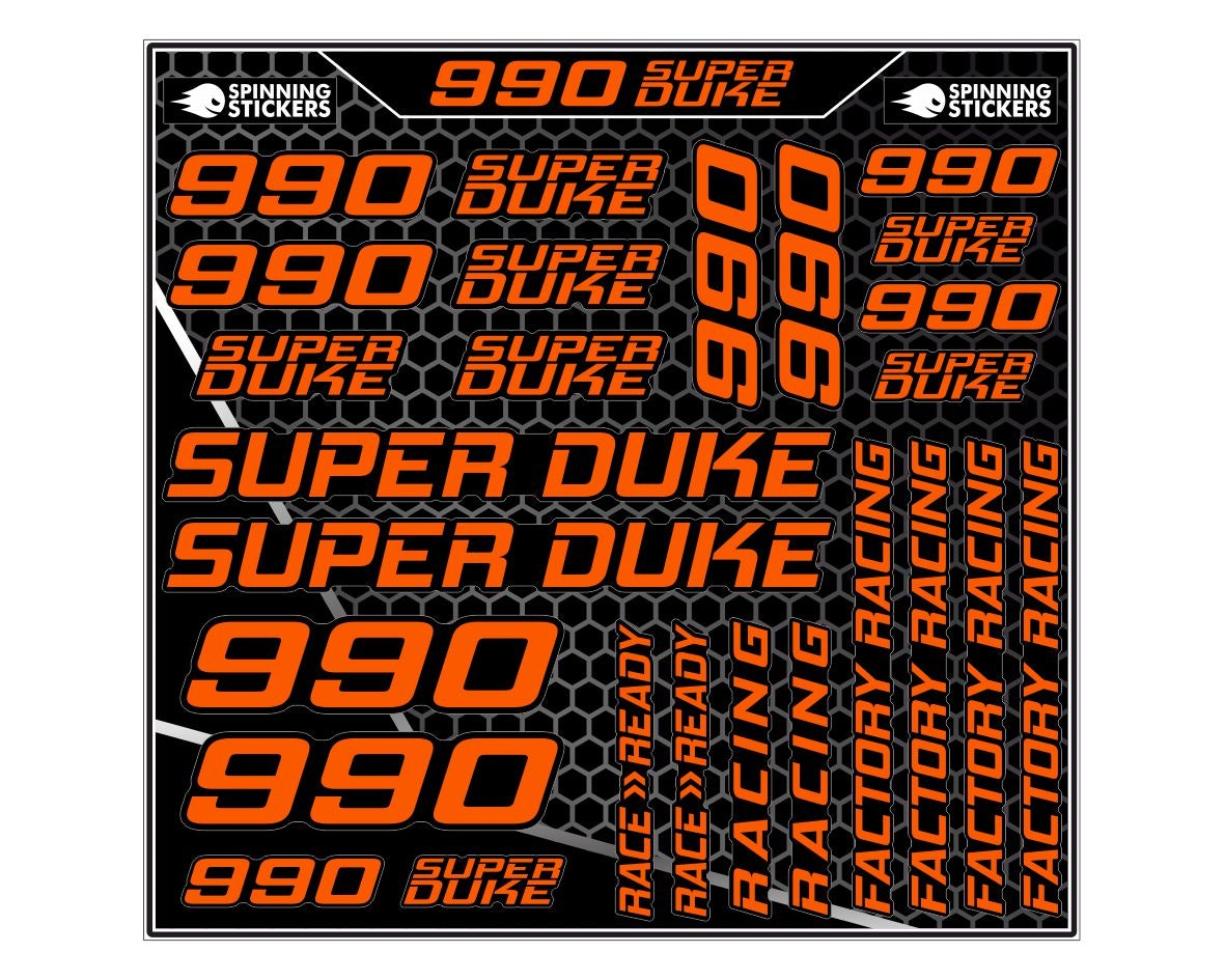 KTM 990 Super Duke sticker kit - SpinningStickers | #1 Motorcycle &  Powersport Graphics