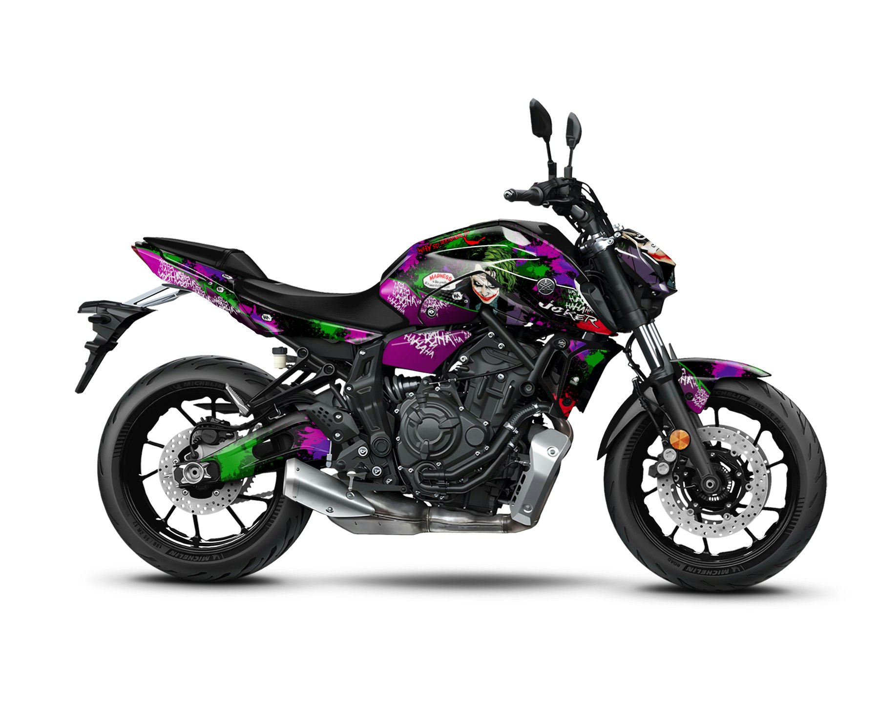 Yamaha MT 07 Graphics Kit - Joker 2014-2023 - SpinningStickers