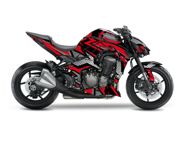Kawasaki Z1000 Graphics Kit - "Hexagon" 2010-2020