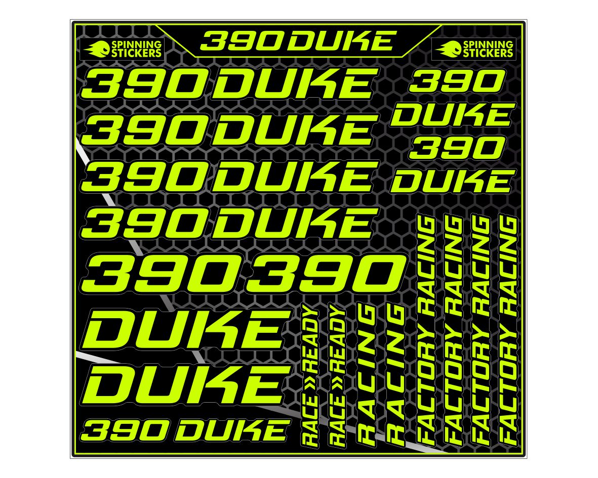 KTM 390 Duke sticker kit